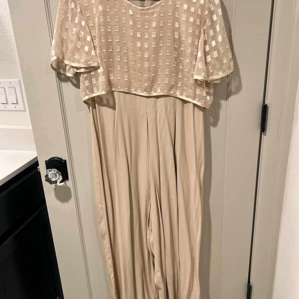 Vintage Elegant Cream Jumpsuit